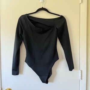 Parade Black Longsleeve Bodysuit (w/ chest cutout)